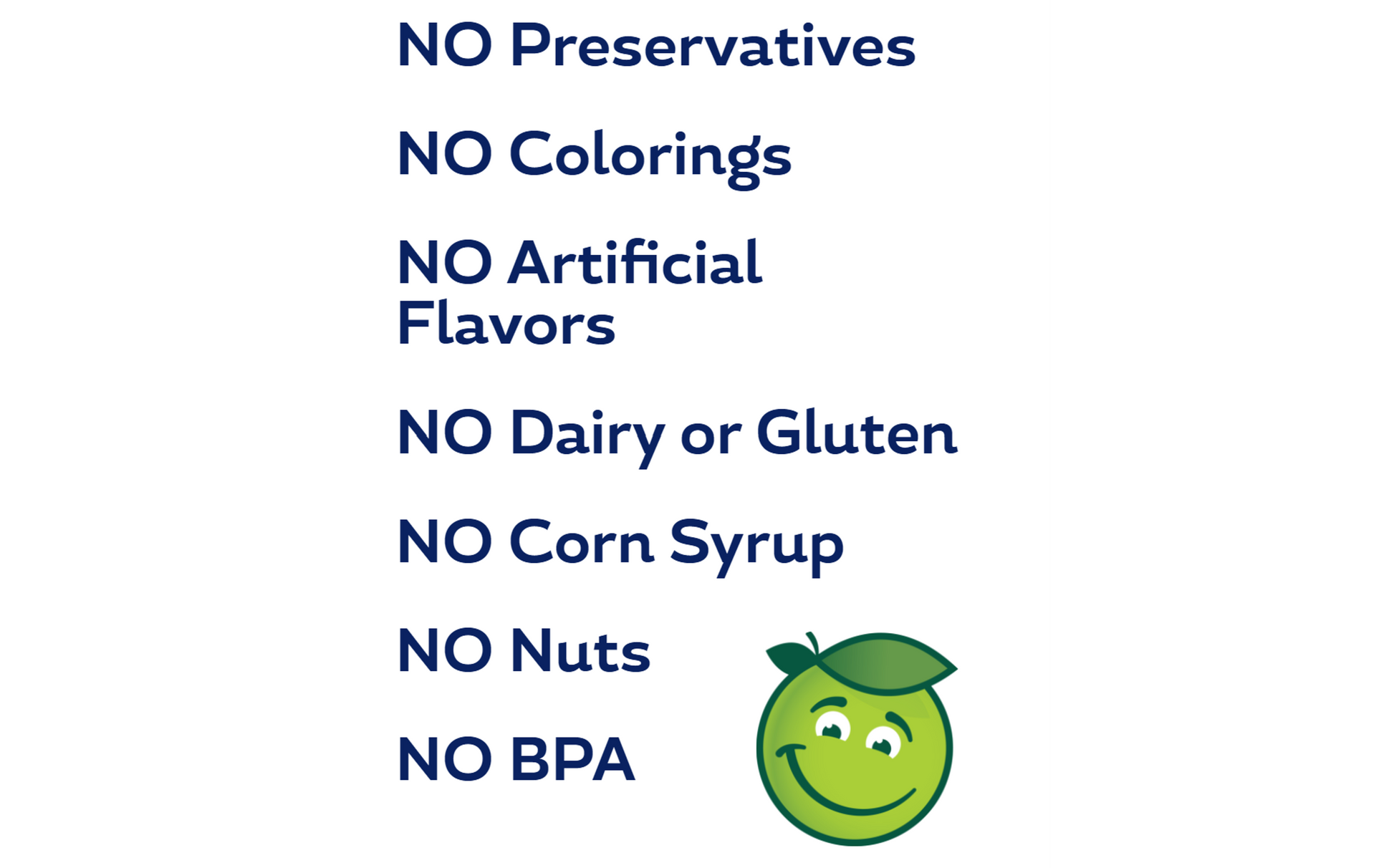 Buddy Fruits Apple & Cinnamon fruit pouch has no preservatives, no colorings, no artificial flavors, no dairy, no gluten, no corn syrup, no nuts, & no BPA.