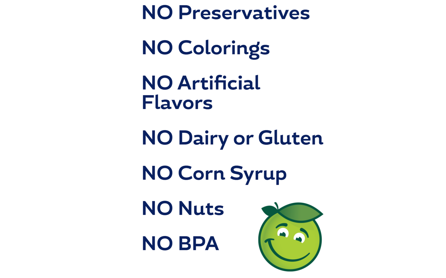 Buddy Fruits Banana & Apple fruit pouch has no preservatives, no colorings, no artificial flavors, no dairy, no gluten, no corn syrup, no nuts, & no BPA.