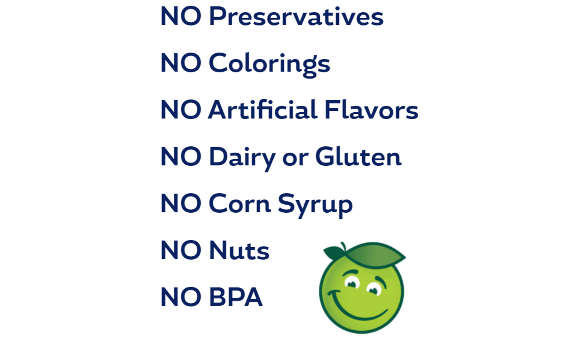 Buddy Fruits Mango, Banana & Passionfruit fruit pouch has no preservatives, no colorings, no artificial flavors, no dairy, no gluten, no corn syrup, no nuts, & no BPA.
